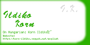 ildiko korn business card